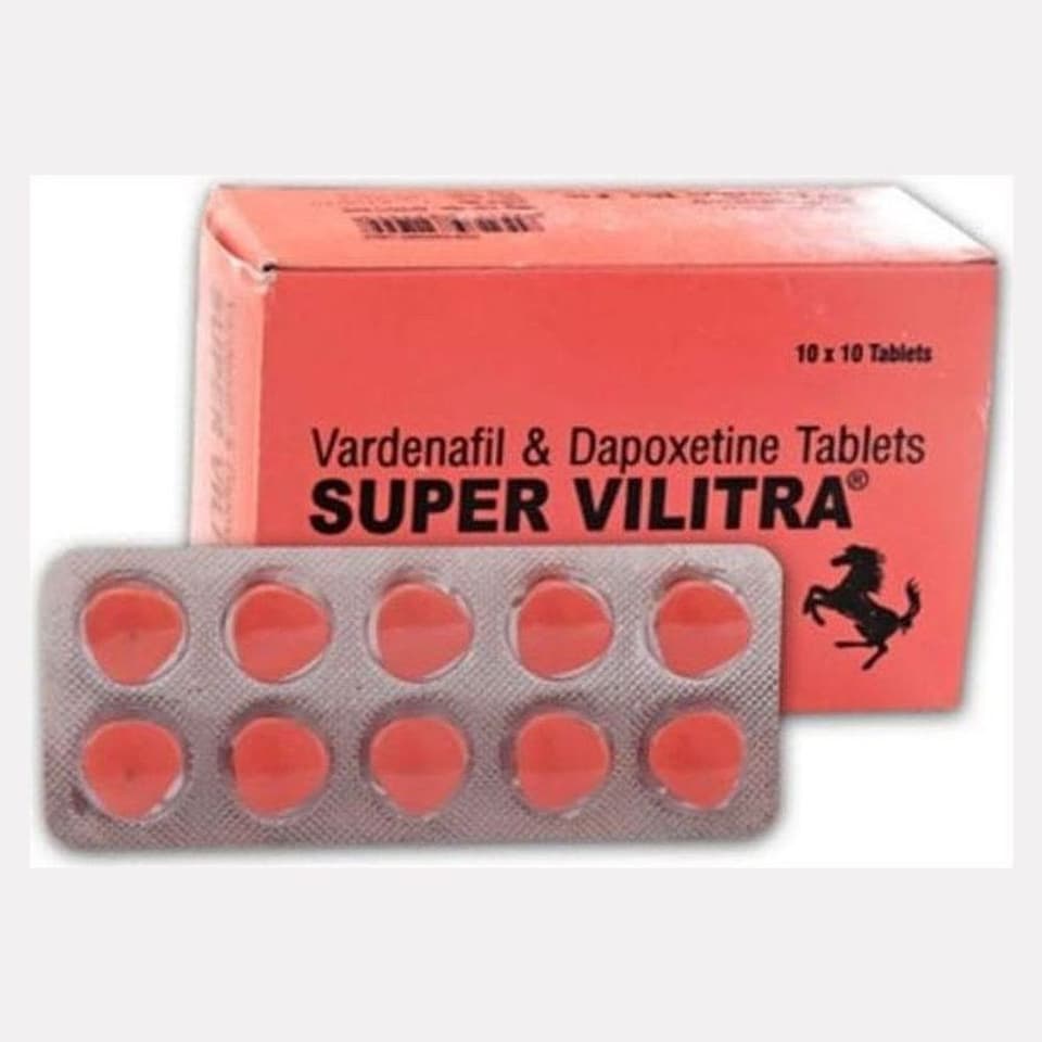 Super Vilitra 80 Vardanafil-20mg Depoxetine Hidrochloride-60mg 10tab